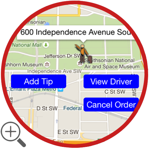 Passenger app with fleet management software