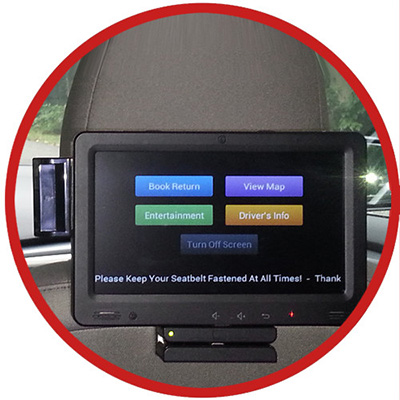 Passenger Information Monitor screen on fleet management software